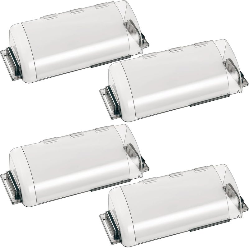 WeaHea 4 Pack Adjustable Air Vent Deflector, 9”-15” Transparent Deflector for Ceiling Registers, Floor, Sidewall (4) - Image 1